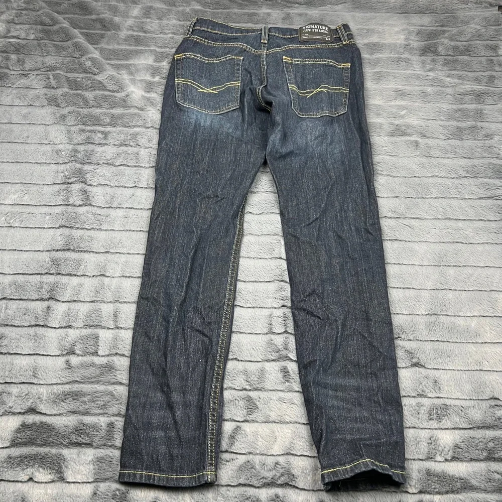 Signature by Levi Strauss Co S47 Regular Taper Dark Wash Jeans Mens 28x30